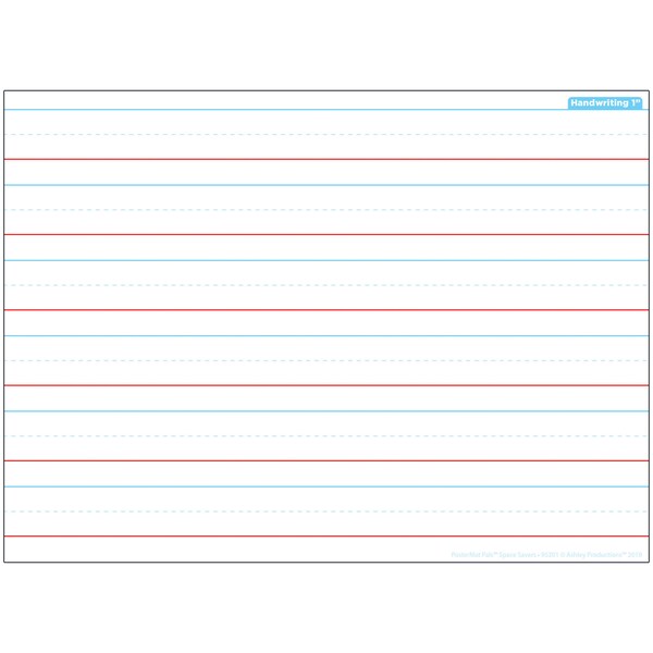 Ashley Productions Smart Poly Single Sided PosterMat Pals, Handwriting 1in, 13in x 9.5in 95301 - main
